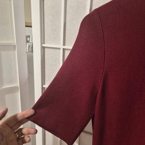 ST. JOHN Wool-Blend Knit Sheath Dress Cardinal Red NWT Sz 6 - Picture 3 of 12